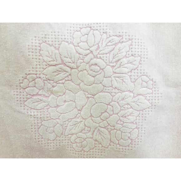 Set 2 Vintage Fieldcrest Bath Towels Pink Flowers Howard Kaplan's French Country - Picture 13 of 16